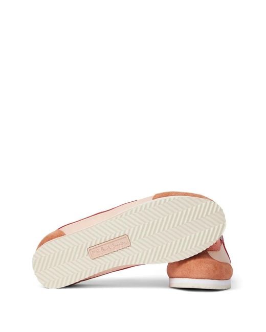 Paul Smith Pink Jasmine Suede-Appliqué Sneakers
