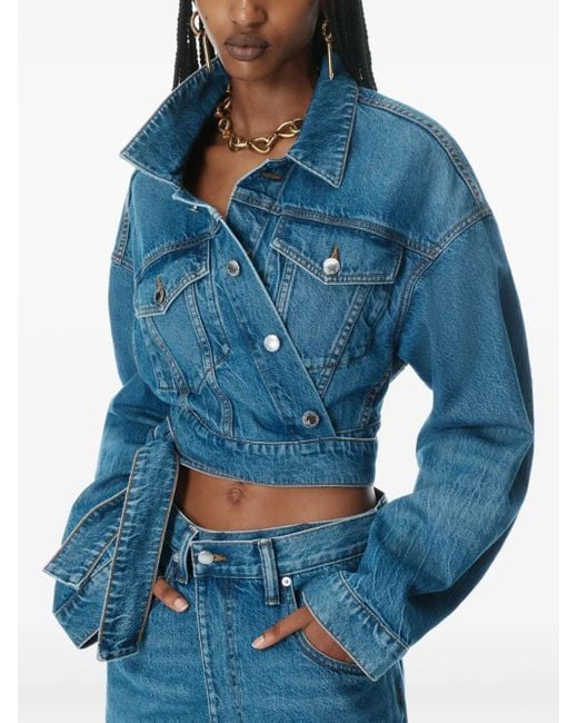 スカート DENIM X ALEXANDER WANG 'Deconstructed Wrapped' skirt Blue Deconstructed Denim Wrapped Skirt Blue | The Webster