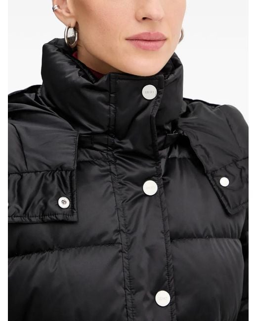 Liu Jo Black Hooded Padded Coat