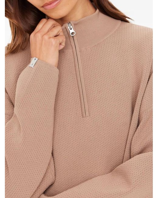 The Upside Natural Veneto Carter Half-Zip Sweater
