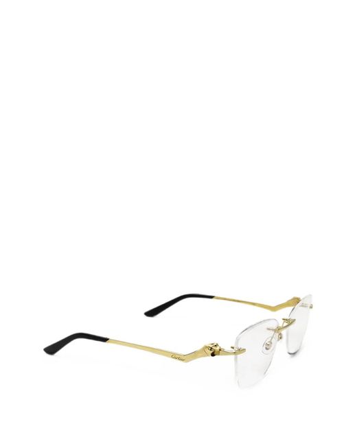 Cartier White Panthère Glasses