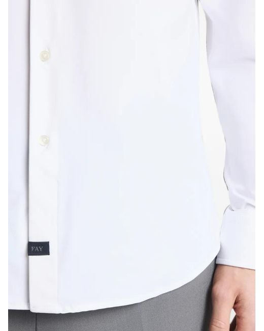 Camicia Techno di Fay in White da Uomo