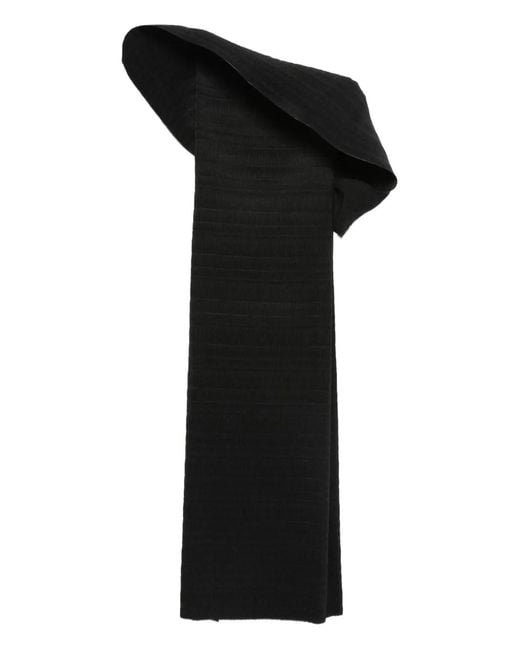 Magda Butrym Black One-Shoulder Dress