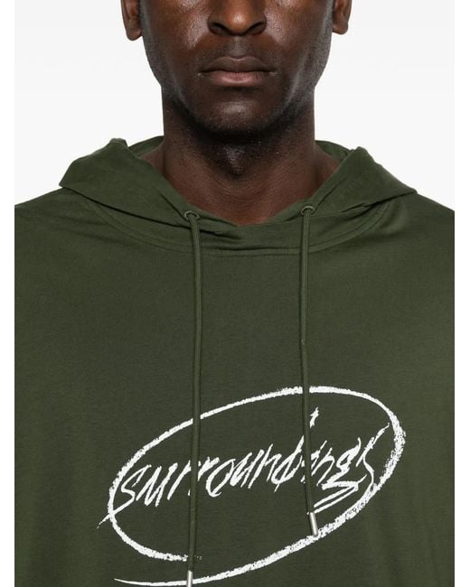 Etudes Studio Green Hooded Layered T-Shirt