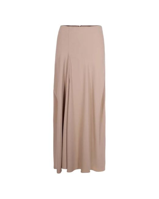 P.A.R.O.S.H. Gedrapeerde Maxi-Rok in het Natural