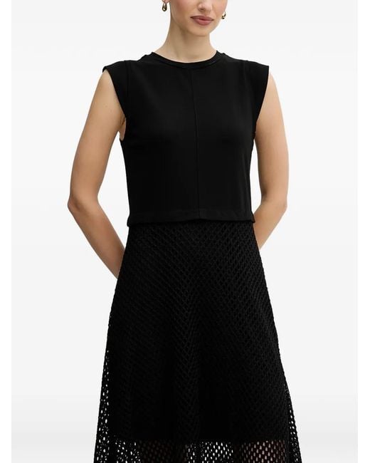 DKNY Black Flared Maxi Dress