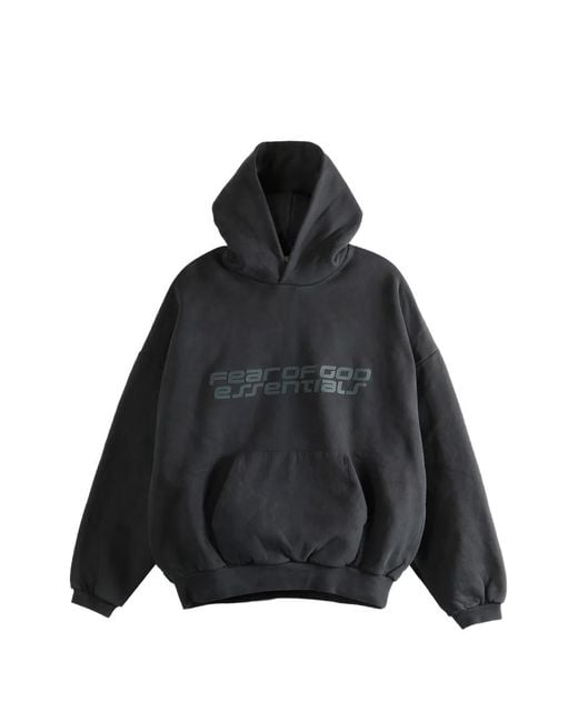 Fear Of God Black 90S Fleece Hoodie for men