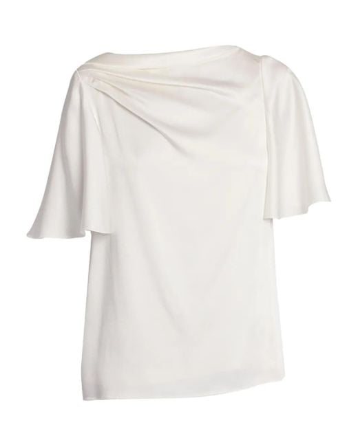 Erdem White Draped T-Shirt
