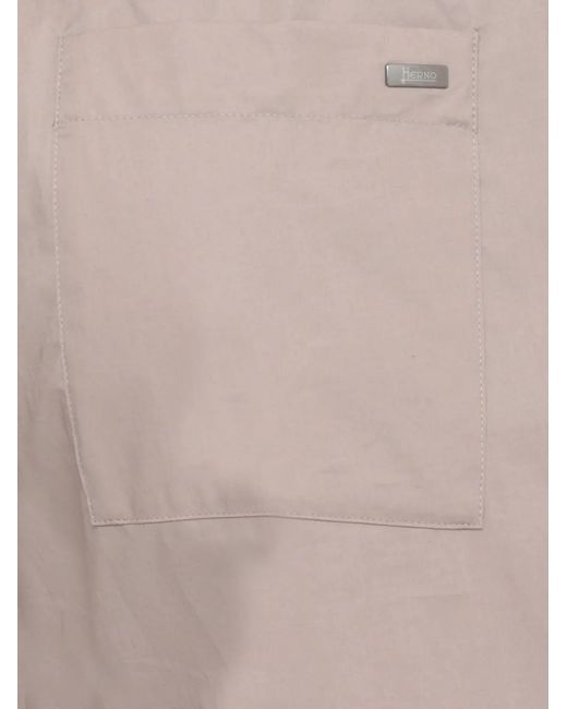 Herno Gray Pleated Trousers for men