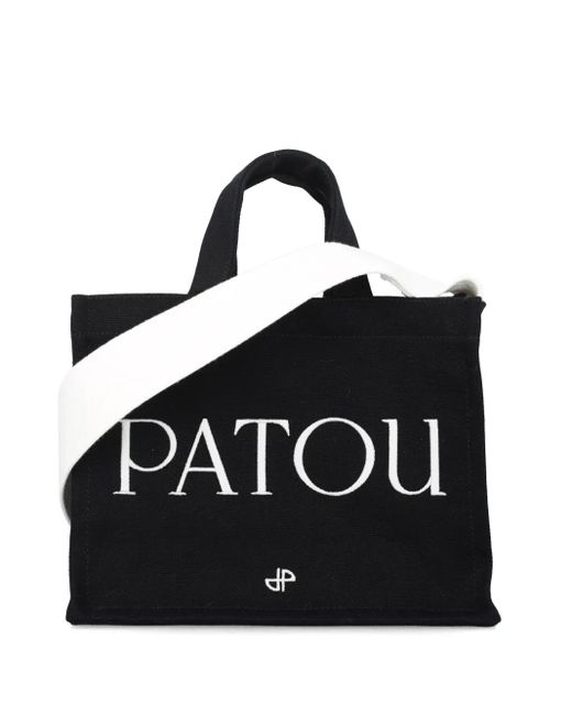 Patou Black Small Tote Bag With Logo