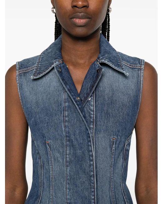 Sportmax Blue Carabo Mini Dress