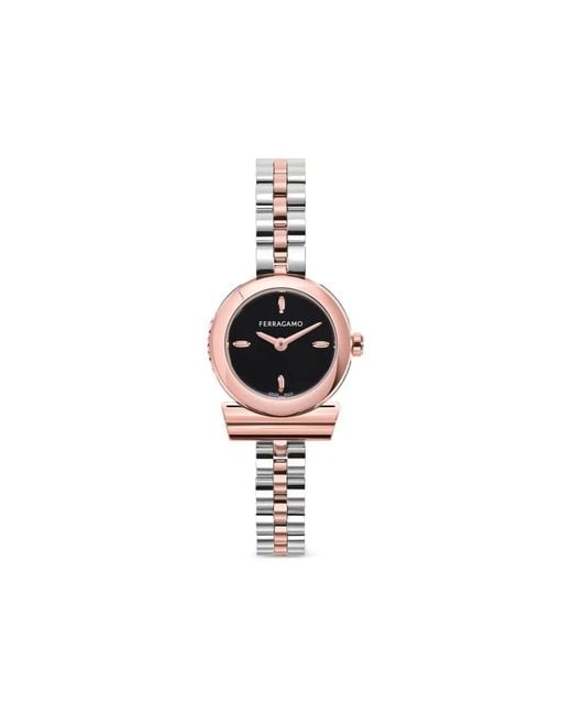Ferragamo White Gancini Twisted 22.5Mm Watch