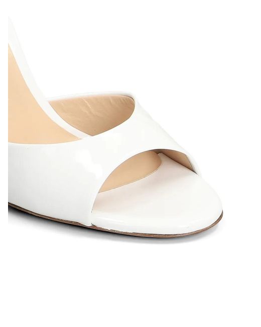 Roberto Festa White Sandales Ramas En Cuir À Talon