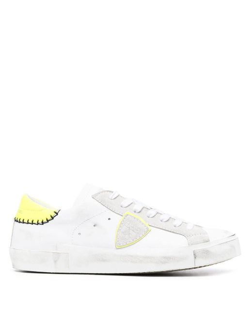 Philippe Model White Prsx Leather Low-top Sneakers for men