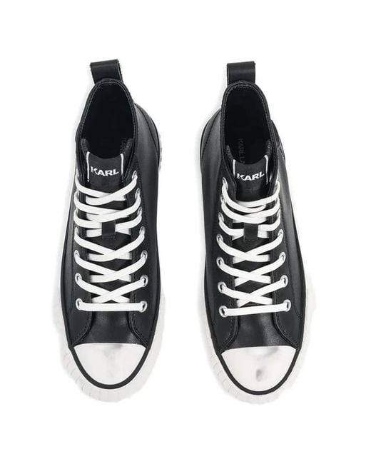 Karl Lagerfeld Black Kampus Max Nft Platform High-Top Sneakers