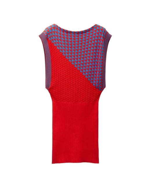 Versace Red Cotton Knit Mini Dress