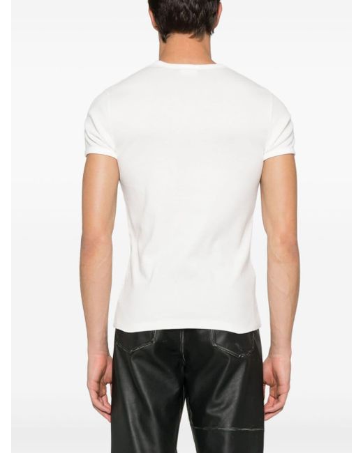 T-shirt con applicazione di Courreges in White da Uomo