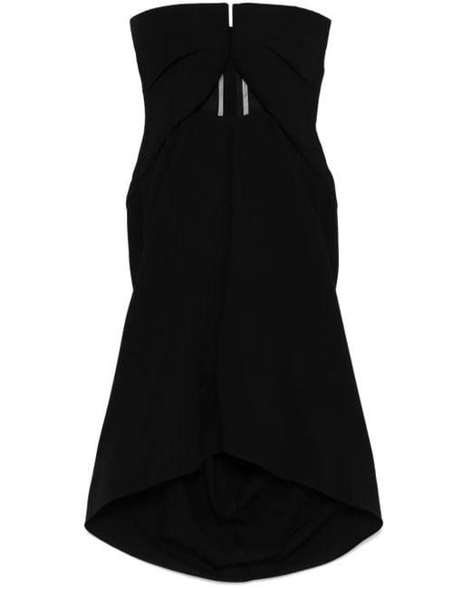 Rick Owens Black Amphora Prong Midi Dress