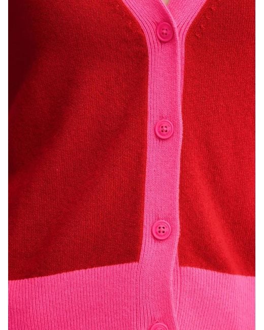 From Future Red V-Neck Button Cardigan