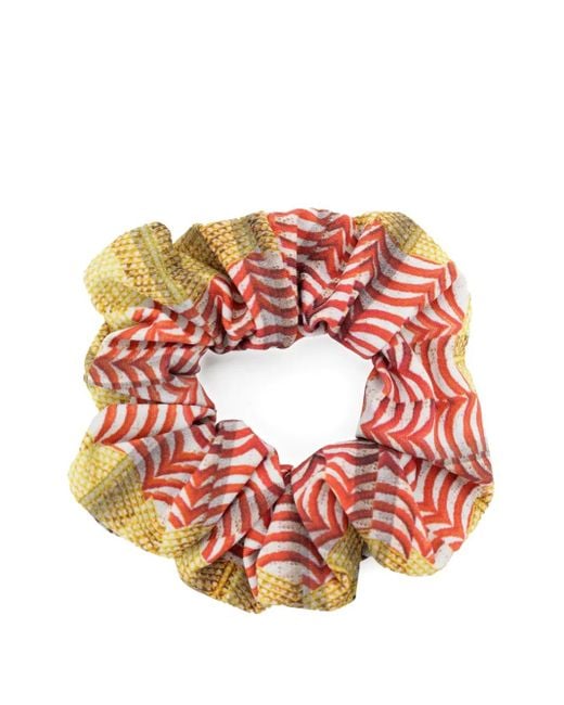 Lygia & Nanny Pink Lola Patterned Scrunchie