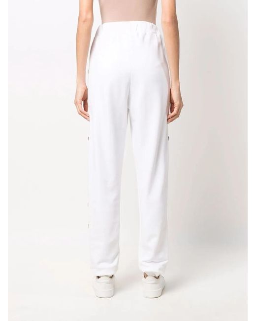 Philipp Plein White Studded Track Pants