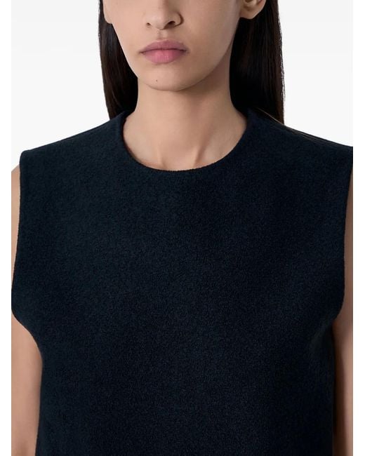 Rier Blue Round-Neck Midi Dress