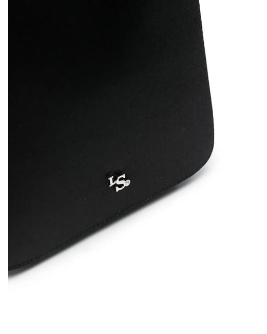 Le Silla Black Micro Ivy Satin Bag