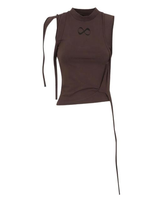 OTTOLINGER Brown Strappy-Detail Top