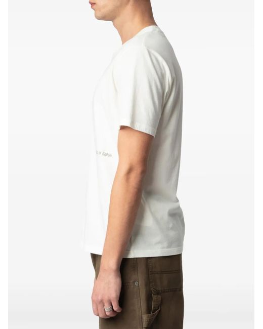 Zadig & Voltaire White Graphic-Print T-Shirt for men