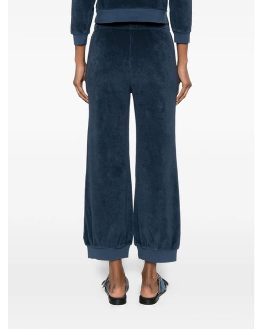Suzie Kondi Blue Pantalon En Tissu-Éponge