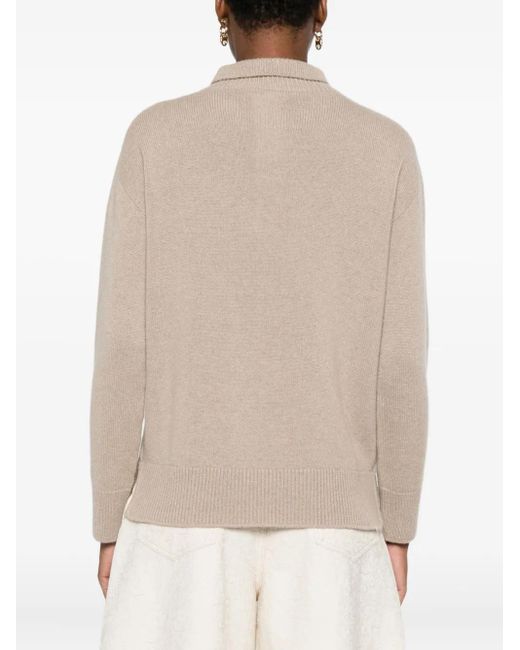 Pull En Cachemire À Col Montant Max Mara en coloris Natural
