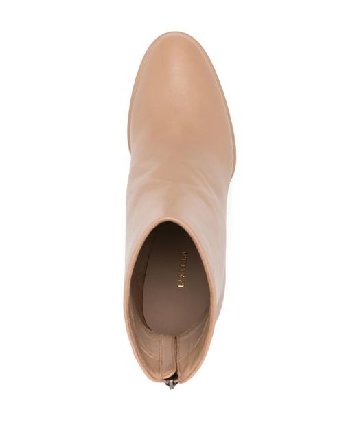 Le Silla Natural Elsa 85Mm Leather Ankle Boots