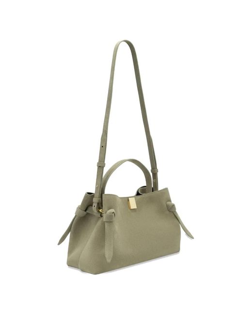 Yuzefi Green Gyoza Suede Tote Bag