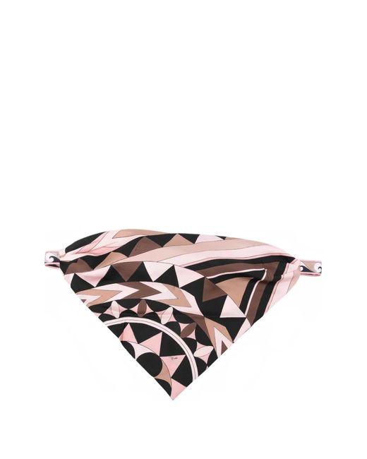 Emilio Pucci White Printed Twill Bandana