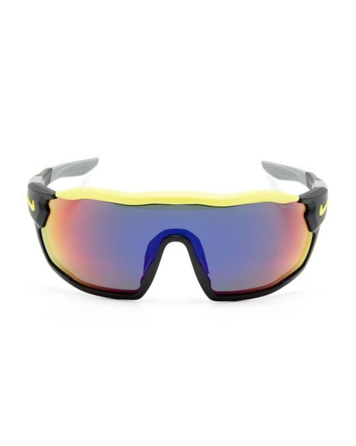 Nike Blue Show X Rush Shield-frame Sunglasses