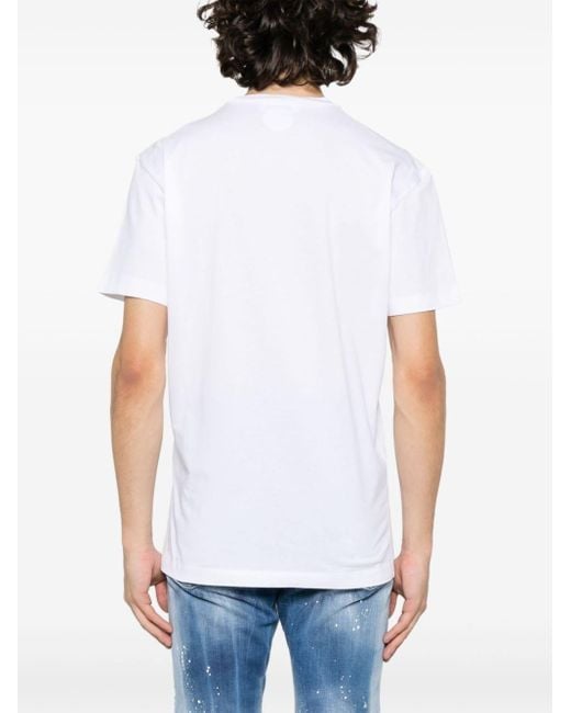 DSquared² White Icon Blur Cool Fit Tee for men