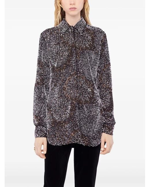 Camisa con bordado Rabanne de color Black