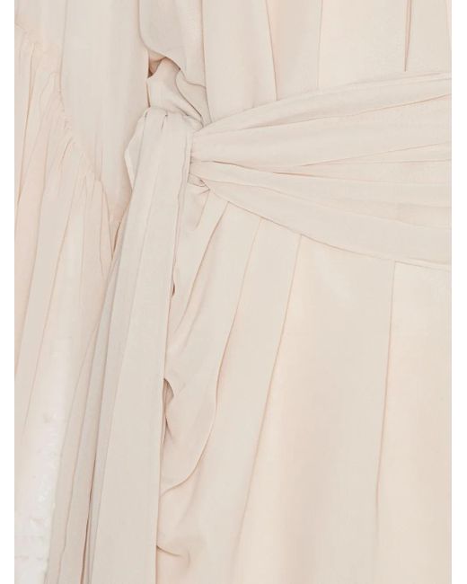 ROTATE BIRGER CHRISTENSEN White Chiffon Strap Tie Mini Dress