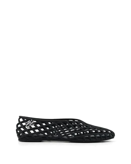 Karl Lagerfeld Black Jelly Ballet Flats