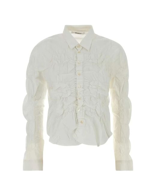 GIMAGUAS White Lupa Ruched Shirt