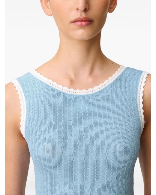 Haut En Maille À Volants Claudie Pierlot en coloris Blue