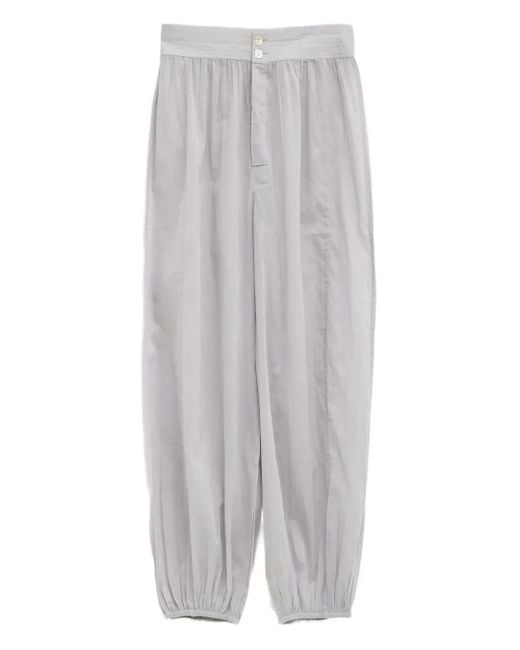 GIMAGUAS White Semi-Sheer Trousers
