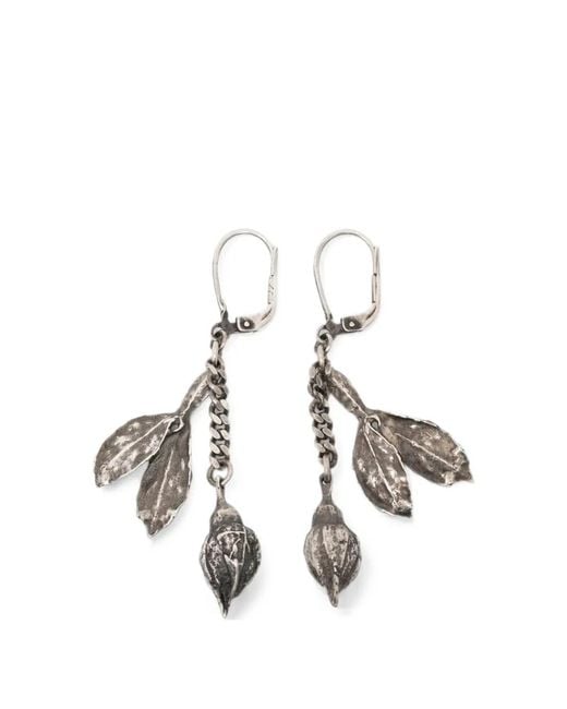 Werkstatt:münchen Metallic Rosebud Chain Earrings