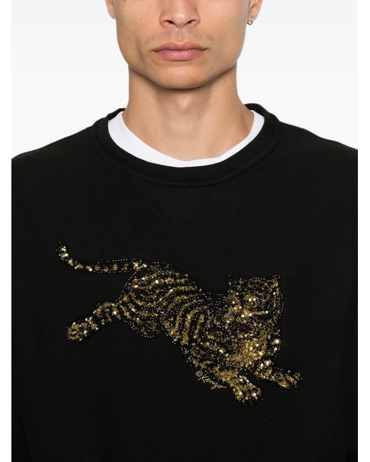 KENZO Black Jumping Tiger Sweatshirt for men
