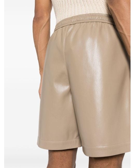 Pantalon en cuir artificiel à taille élastiquée Nanushka pour homme en coloris Natural