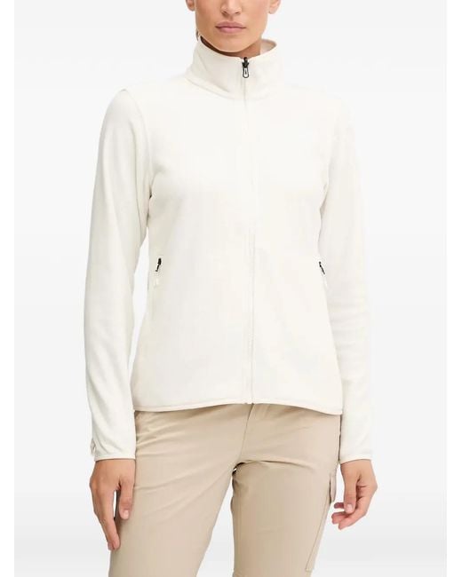 The North Face White Zip-Up Fleece Jacket
