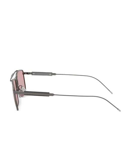 Brunello Cucinelli Pink Rectangular-Frame Sunglasses