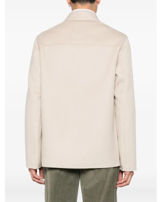 Yves Salomon Hemdjacke mit aufgesetzten Taschen in Natural für Herren