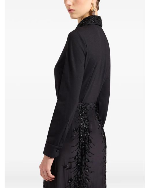 LaDoubleJ Black Beaded Shirt