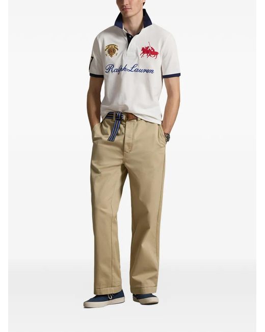 Polo Ralph Lauren Knit Embroidered Polo 003 in White for Men | Lyst